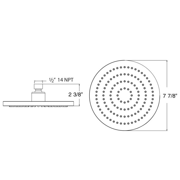 8" Rain Shower Head