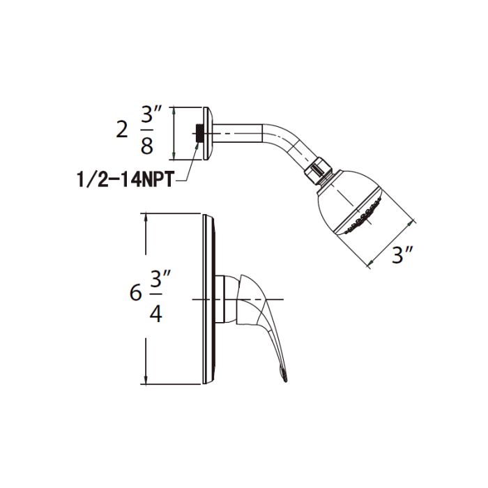 HB Pro Shower Trim