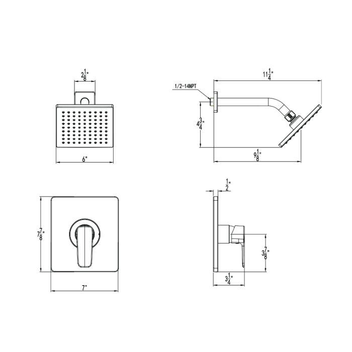 Sevaun Shower Trim