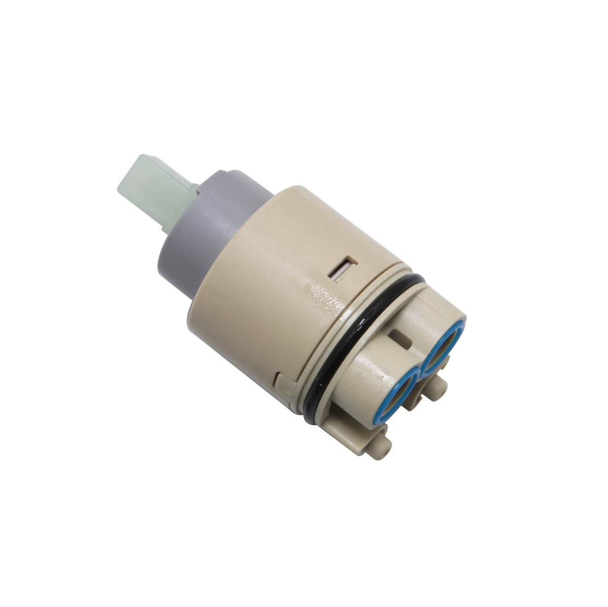 Ceramic disc cartridge for a faucet.