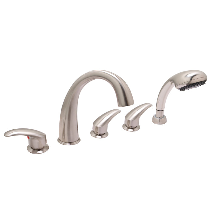 Ensemble de robinets de douche, robinet de baignoire avec pulvérisateur et trois poignées en
