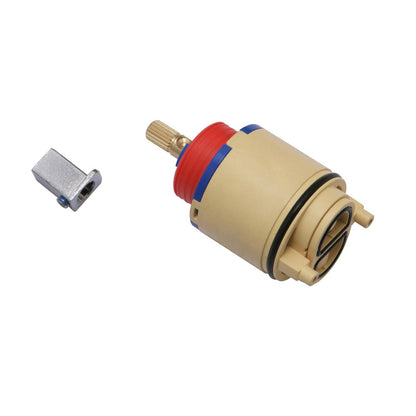 Replacement ceramic disc shower cartridge with a square broach