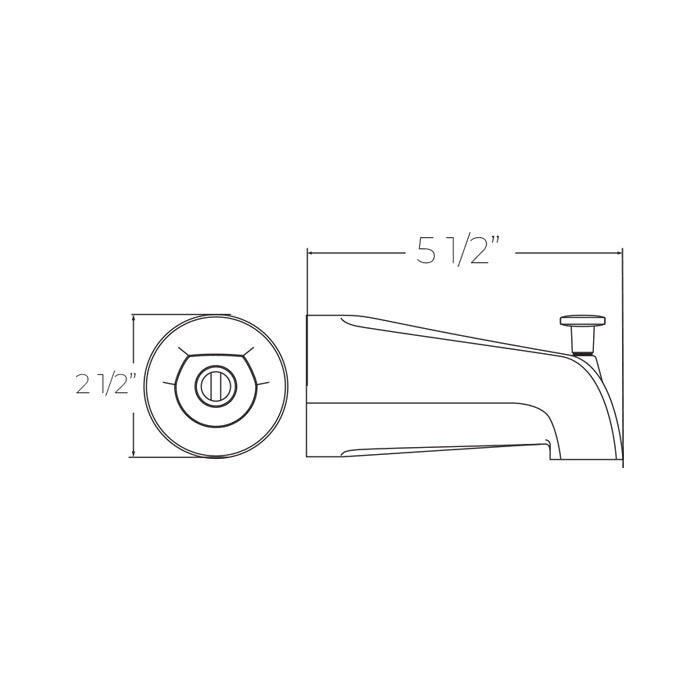 Builder Diverter Tub Spout
