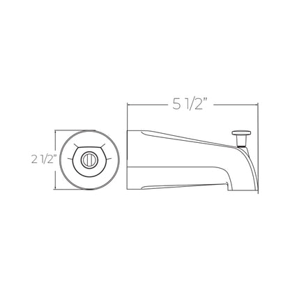 Builder Diverter Tub Spout