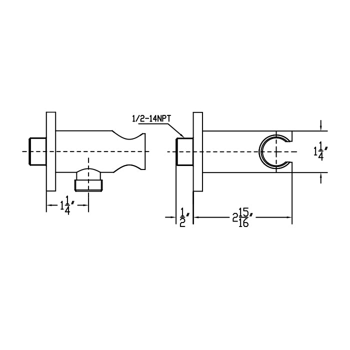 Supply Elbow & Holder