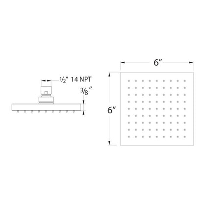 6" Shower Head