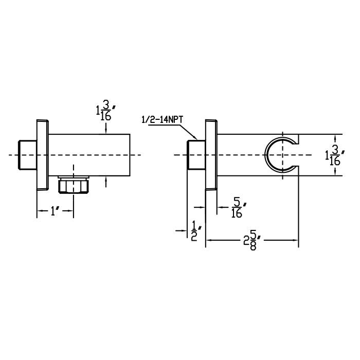 Supply Elbow & Holder