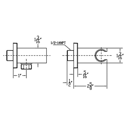 Supply Elbow & Holder