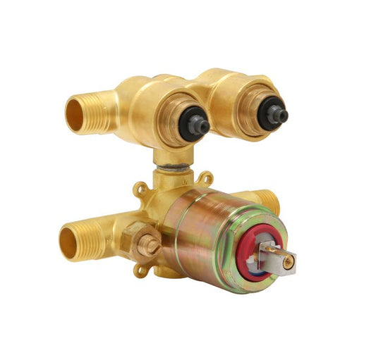 Push button rough-in valve
