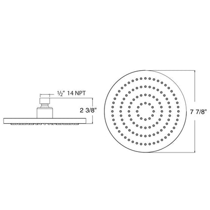 8" Rain Shower Head