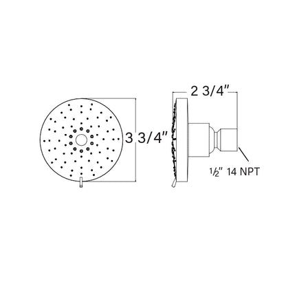 Builder Shower Head Four Setting