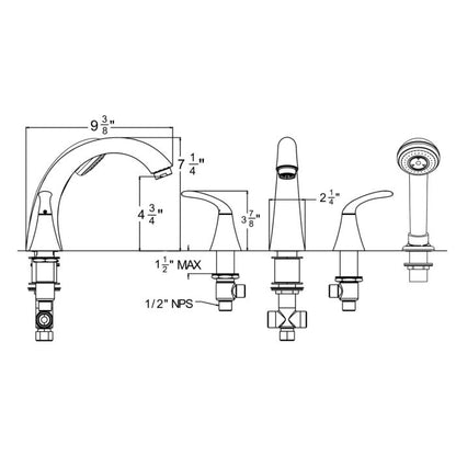 Trend Roman Tub Filler