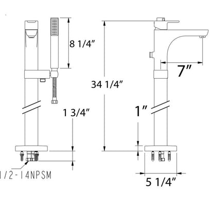 Freestanding Tub Filler